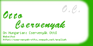 otto cservenyak business card