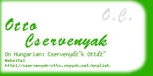 otto cservenyak business card